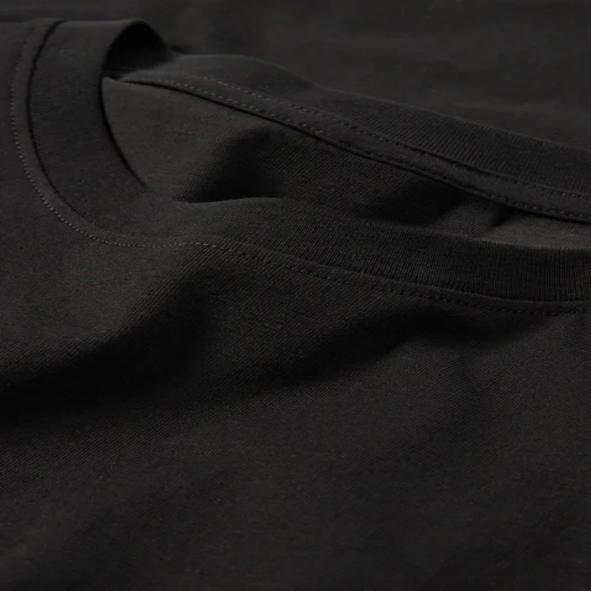 Oversized or Drop Shoulder Solid T-shirt "BLACK" - DS01 - Image 3