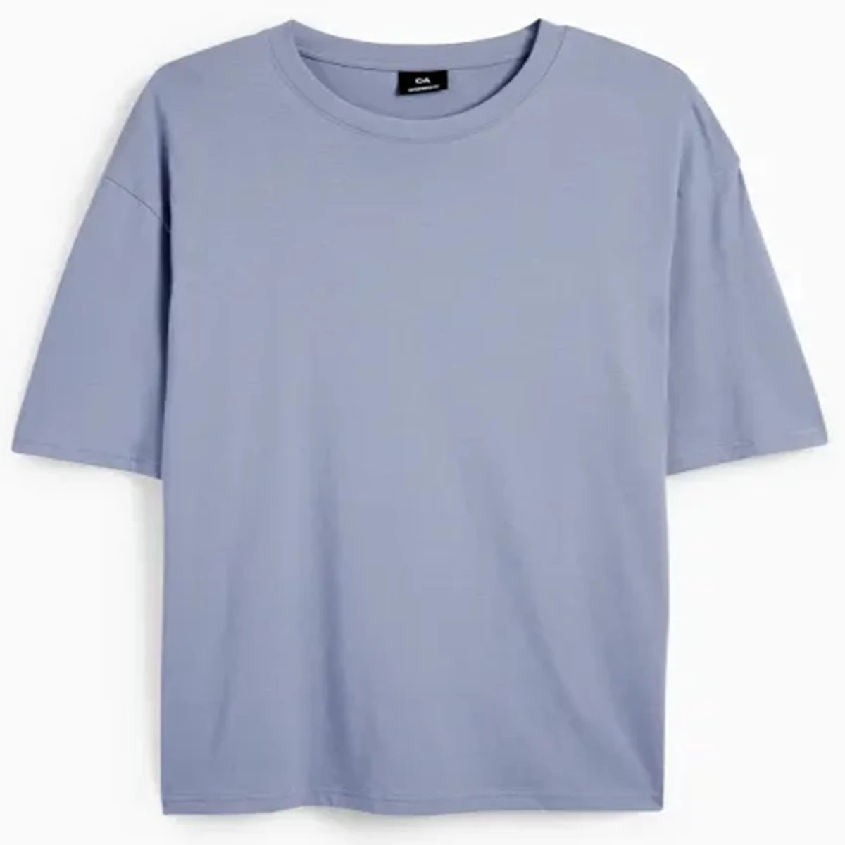 Oversized or Drop Shoulder Solid T-shirt "SKY BLUE" - DS01